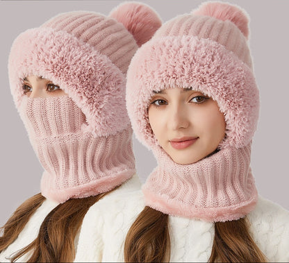 Women's Winter Knit 3-in-1 Hat Scarf Mask