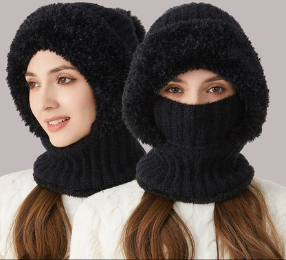 Women's Winter Knit 3-in-1 Hat Scarf Mask