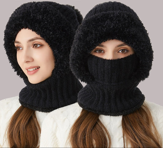 Women's Winter Knit 3-in-1 Hat Scarf Mask